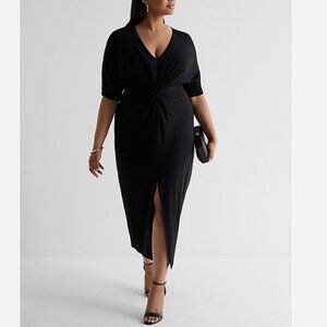 Express V-neck Twist Front Maxi Dress, XL